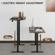 140x70cm Electric Standing Desk Adjustable Height 72-116cm With LED Display For Home Office