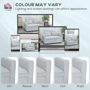 Sofa Bed, Light Grey 2 Seater Pull Out Sofa Bed With Adjustable Backrest And Pillows For Small Spaces