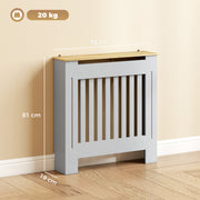 Radiator Cover with Shelf for Tidy Storage and Child Safety Grey Homcom