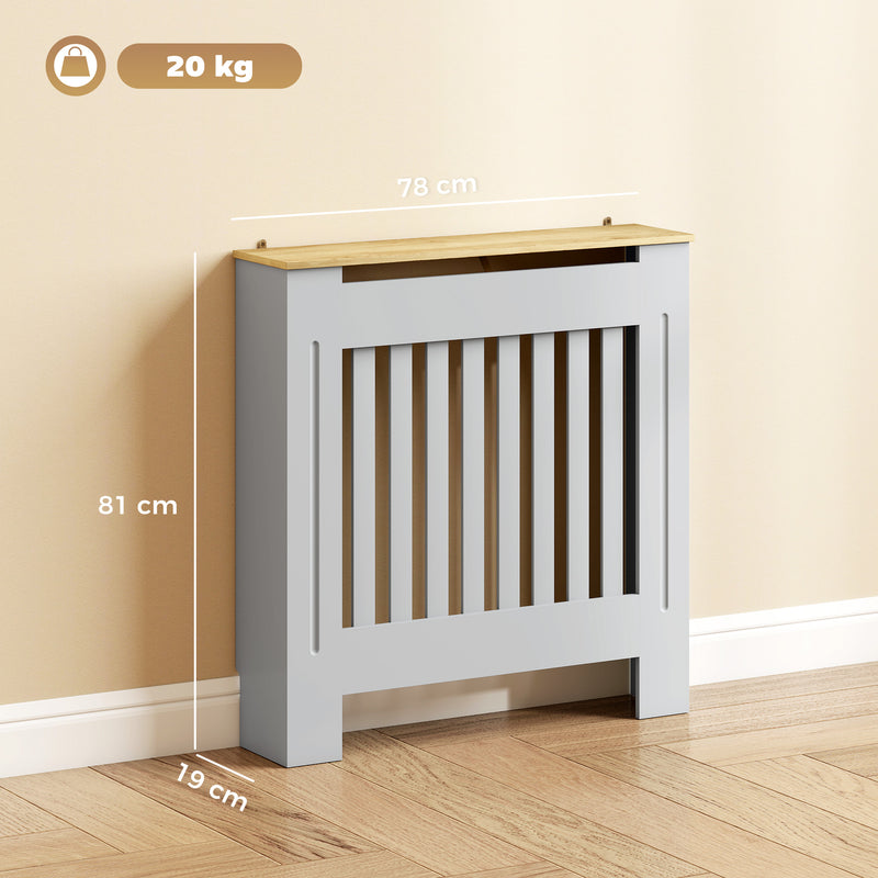 Radiator Cover with Shelf for Tidy Storage and Child Safety Grey Homcom