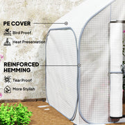 Mini Pop Up Greenhouse 150 x 148cm Portable Plant Grow Tent White by Outsunny