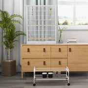 Tall Bird Cage with Stand and Toys for Canaries and Finches Ideal for Indoor Use, White