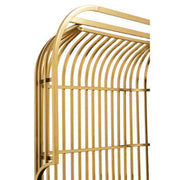 Close-up of the gold-finish metal dome frame detail