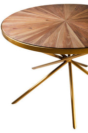 Close-up of the gold stainless steel base finish