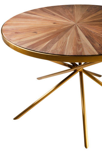 Close-up of the gold stainless steel base finish