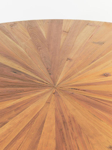 Assembly step showing the completed table base ready for the tabletop