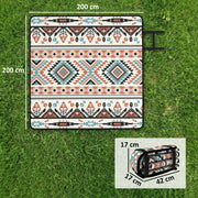 Camping Mat for 3 to 4 People with Water-Repellent Surface and Easy Carry Mixed Colour AOSOM