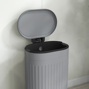 Grey 30L Metal Kitchen Bin with Soft Close Lid by HOMCOM