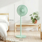Standing Fan with Remote Control and Timer for Quiet Home Cooling Green AOSOM