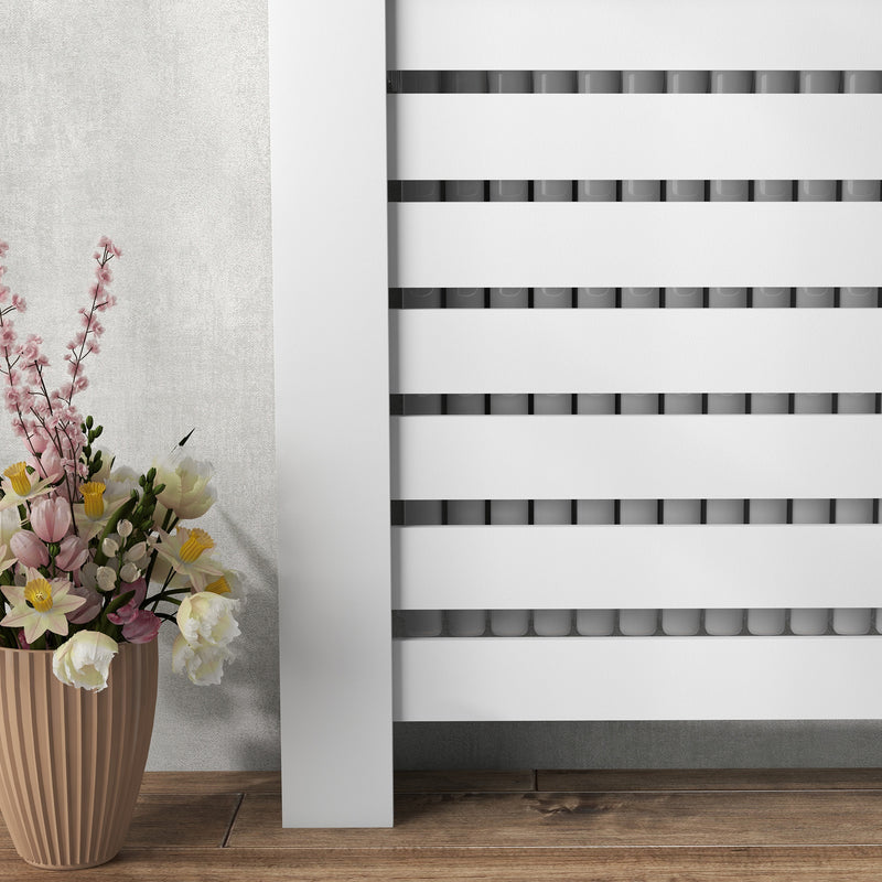 Radiator Cover With Top Drawer Storage Fits 111cm Width Ideal For Hiding Heaters, White