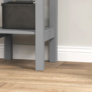 Set of Two Grey Floral Cut-Out Side Tables Elegant and Stylish by HOMCOM