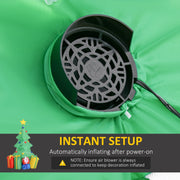 Air blower fan inside the tree with instant setup label