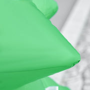 Close-up of the green inflated fabric of the tree