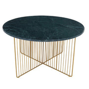 Angled studio shot showing the 50cm height and gold iron rod frame