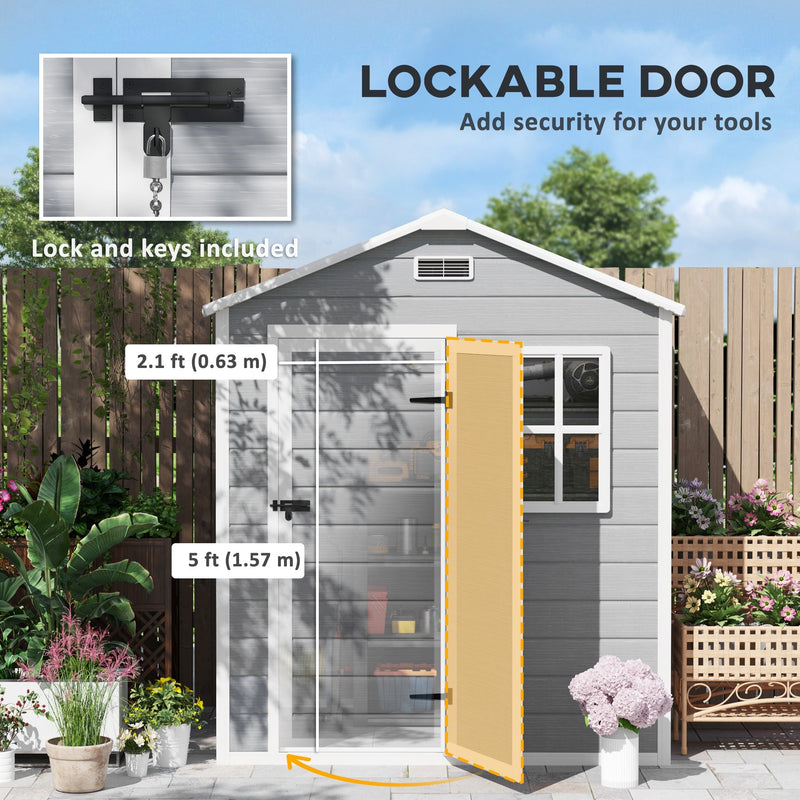 Feature panel showing the lockable door with its 63 cm by 157 cm opening and included keys