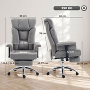 Dimensions diagram of the big and tall office chair with 250 kg capacity