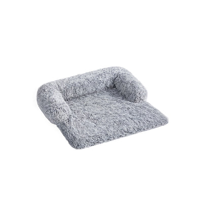 Feandrea grey ombre dog sofa bed, studio shot showing the raised U-shaped sides