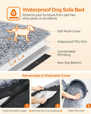 Close-up of the long plush fabric texture