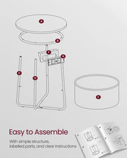 Vasagle round side table - styled living room scene