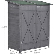 Dimension diagram showing 139cm wide, 75cm deep, 160cm tall and a 128 x 69cm base