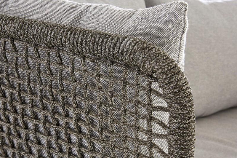 Close-up of the cotton and polyester cushion fabric