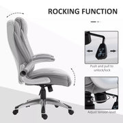 Image of a Grey Leather Office Chair 