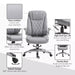 Image of a Grey Leather Office Chair 