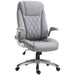 Image of a Grey Leather Office Chair 