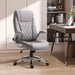 Image of a Grey Leather Office Chair 