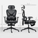 Black Ergonomic Adjustable Swivel Office Chair With Lumbar Support by HOMCOM