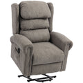 Electric Recliner Armchair With Lift Assist for Easy Standing and Sitting Dark Grey AOSOM