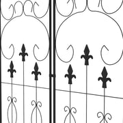 Set of 2 Metal Garden Trellises Scroll Design Supports Climbing Plants and Outdoor Vines