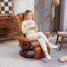 Brown Faux Leather Executive Recliner Chair with Padded Armrests For Home or Office by HOMCOM
