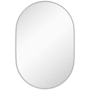 Round Tempered Glass Bathroom Wall Mirror 60cm Ideal for Small Spaces, Silver Tone