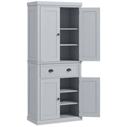 Tall Kitchen Storage Cabinet With Adjustable Shelves And Drawers