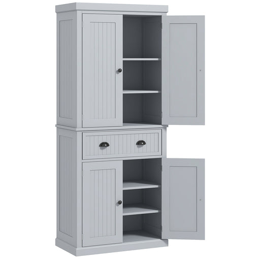 Tall Kitchen Storage Cabinet With Adjustable Shelves And Drawers