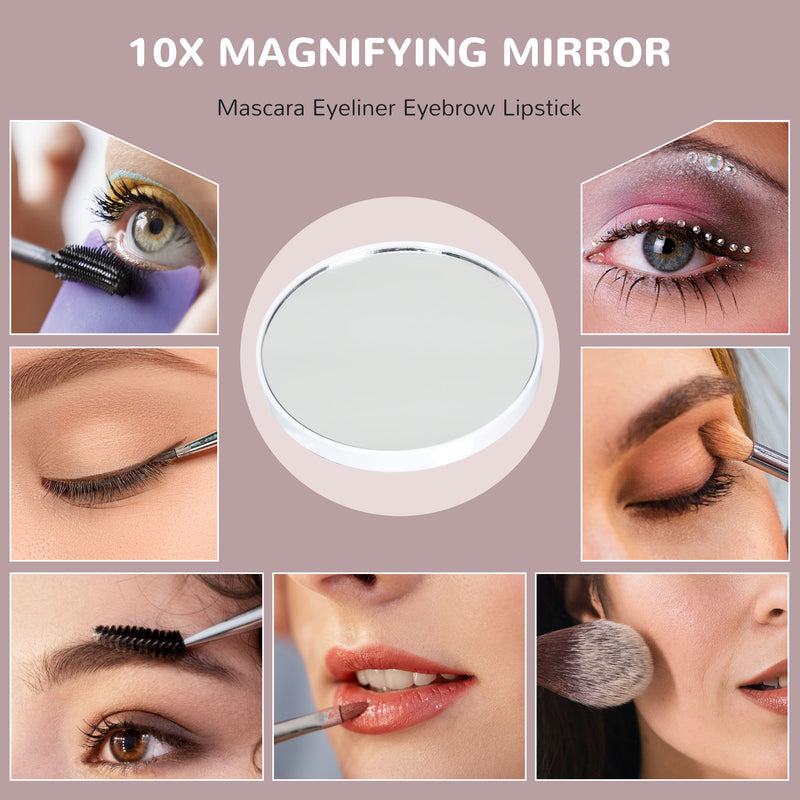 Large Hollywood LED Vanity Mirror With 3 Light Modes USB Port and 10X Magnifier White