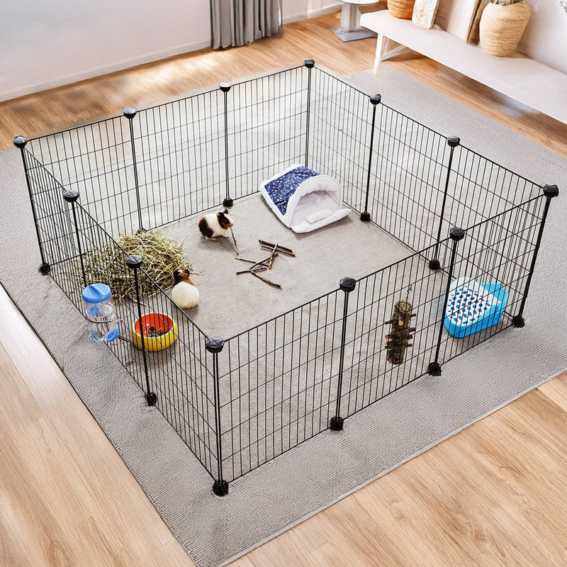 Guinea pig cage 12-panel indoor playpen by Songmics, main product view