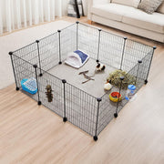 Guinea pig cage 12-panel indoor playpen by Songmics, panel connector detail