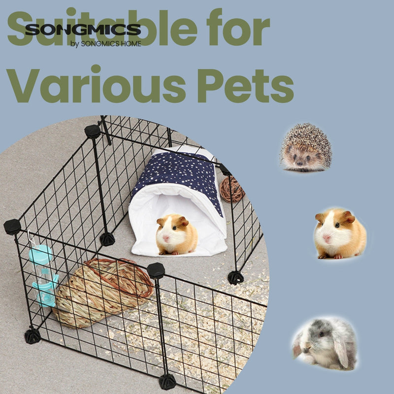 Guinea pig cage 12-panel indoor playpen by Songmics, dimensions diagram