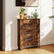 Radiator Cover with Storage Drawer for Safe Heating and Hallway Organisation Rustic Brown Homcom