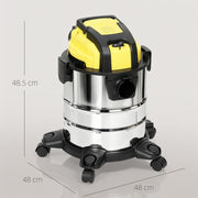 1200W Wet and Dry Vacuum Cleaner With Blower and Triple Filters for Home or Workshop Black AOSOM