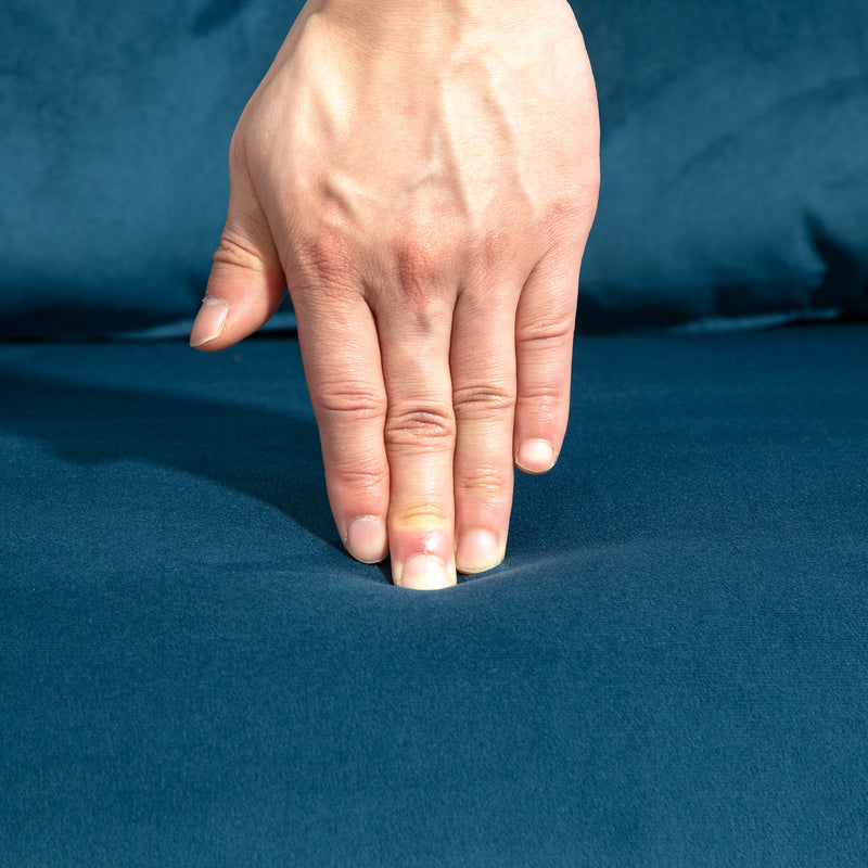 4 in 1 Single Chair Bed with Pillow Converts to Lounger or Guest Bed Navy Blue