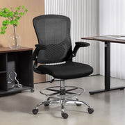Ergonomic Draughtsman Chair With Adjustable Lumbar Support Ideal For Office Use Black