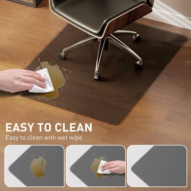 Non Slip Chair Mat for Hard Floors Protects Wood and Tile Ideal for Office Use Black