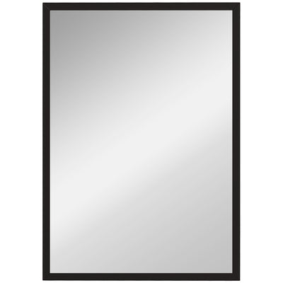 Wall Mounted Bathroom Mirror 70 x 50 cm With Stylish Frame For Hallway Or Bedroom Black