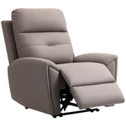 Manual Recliner Armchair with Adjustable Leg Rest for Lounge or Bedroom Comfort, Grey