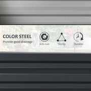 Grey Galvanised Raised Garden Beds for Herbs and Vegetables on Patio or Balcony