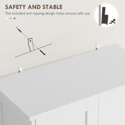 Freestanding Kitchen Storage Cabinet with Shelves and Drawers for Organisation White