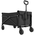 Folding Festival Trolley for Easy Garden and Picnic Transport 80L Capacity Black Outsunny
